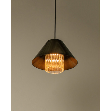 Lampa wisząca O la-la Canteen – Loftlight | Oliwkowy Brąz i Szkło