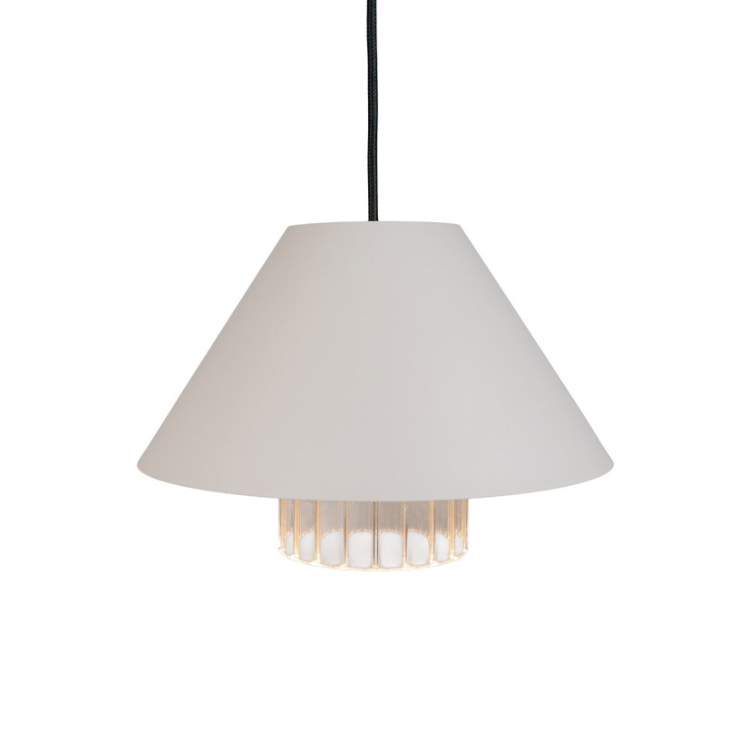 Lampa wisząca O la-la Bright White – Loftlight | Ryflowane szkło