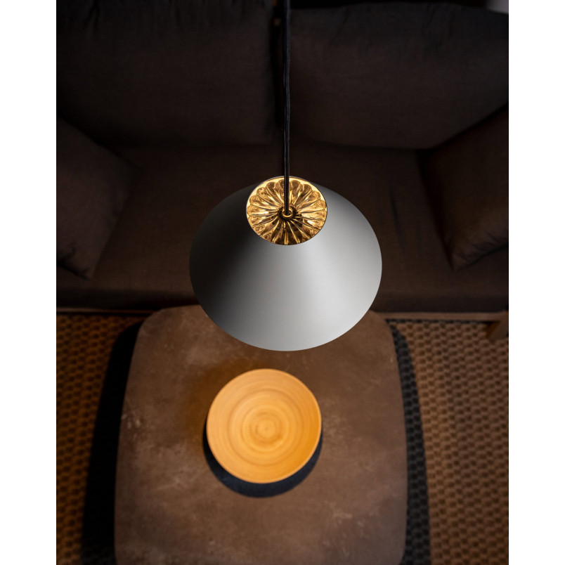 Lampa wisząca O la-la Bright White – Loftlight | Ryflowane szkło