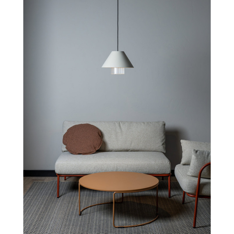 Lampa wisząca O la-la Bright White – Loftlight | Ryflowane szkło
