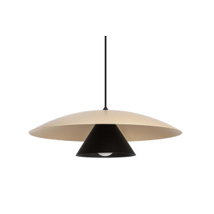 Loftlight Olemi Almond Buff & Jet Black – Lampa Wisząca E27 60cm
