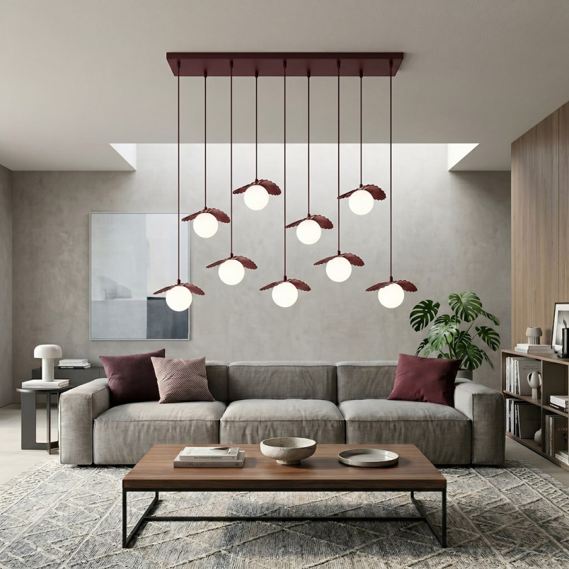 Lampa Flora 9 Burgundy Opal Emibig