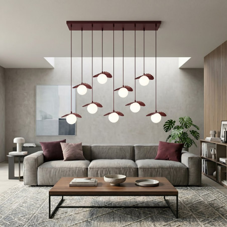 Lampa Flora 9 Burgundy Opal Emibig