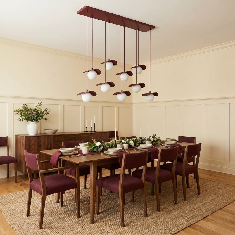 Lampa Flora 9 Burgundy Opal Emibig