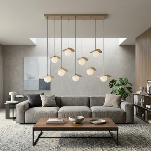 Lampa Flora 9 Mokka Opal Emibig