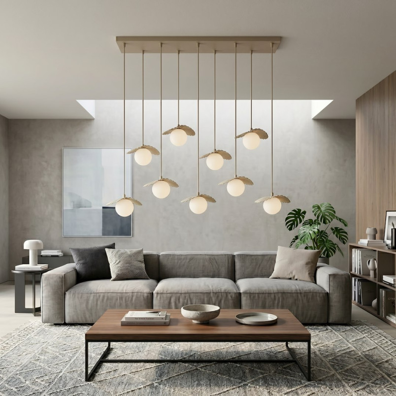 Lampa Flora 9 Mokka Opal Emibig