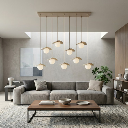 Lampa Flora 9 Mokka Opal Emibig