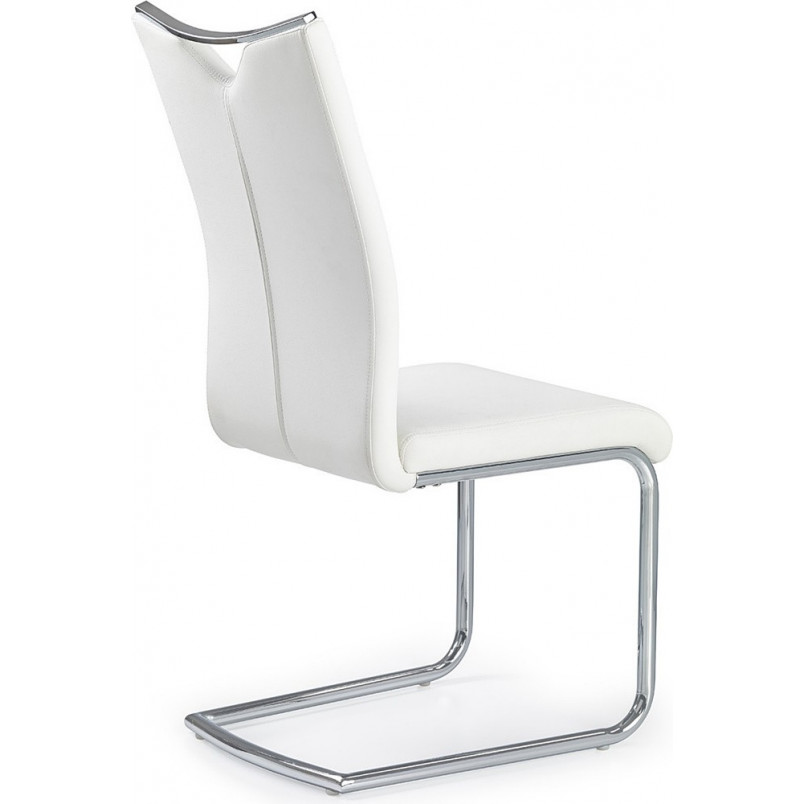 Krzesło K224 Halmar - Nowoczesny design, eko skóra, białe