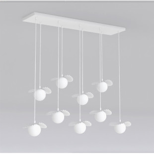 Lampa Flora 9 White Opal Emibig