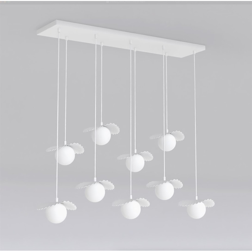 Lampa Flora 9 White Opal Emibig