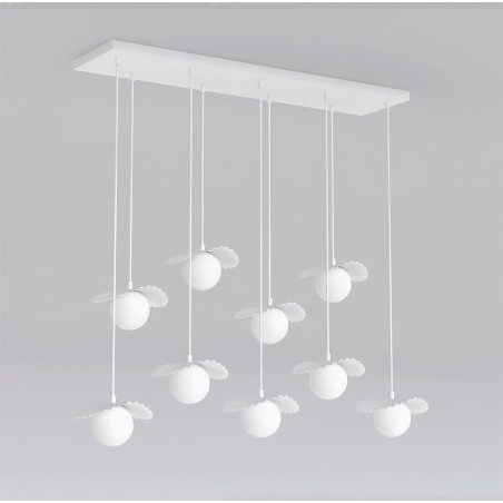 Lampa Flora 9 White Opal Emibig
