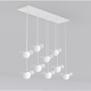 Lampa Flora 9 White Opal Emibig