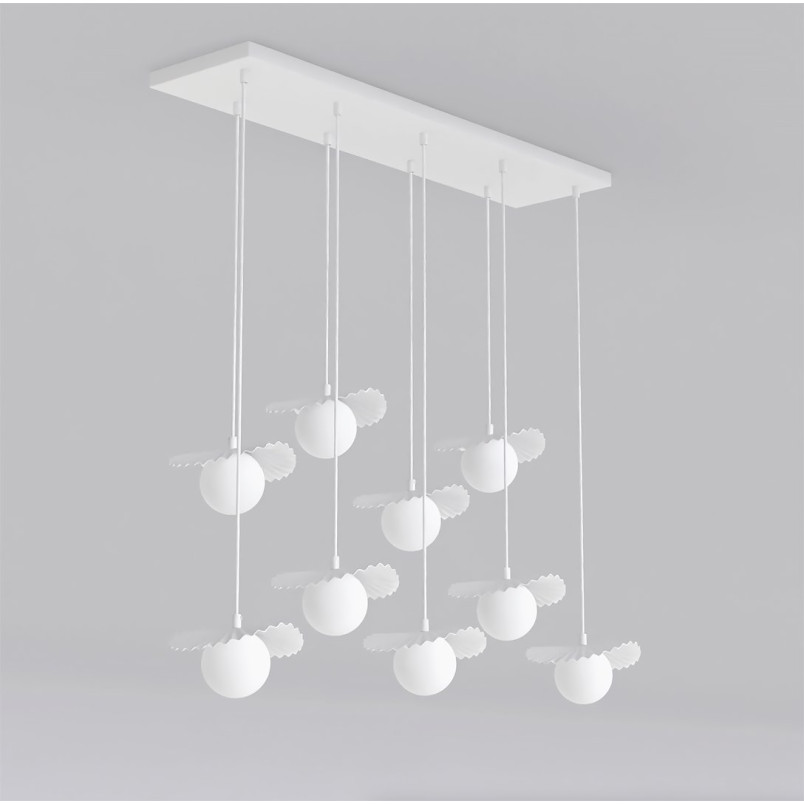 Lampa Flora 9 White Opal Emibig