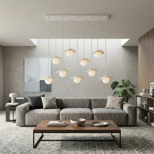 Lampa Flora 9 White Opal Emibig