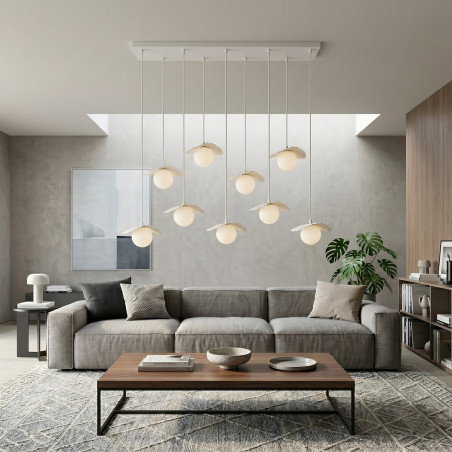 Lampa Flora 9 White Opal Emibig