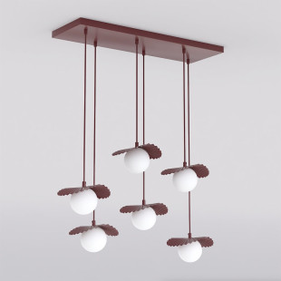 Lampa Flora 6 Burgundy Opal Emibig