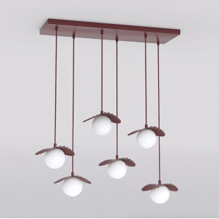Lampa Flora 6 Burgundy Opal Emibig