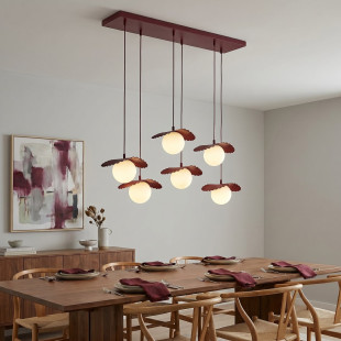 Lampa Flora 6 Burgundy Opal Emibig