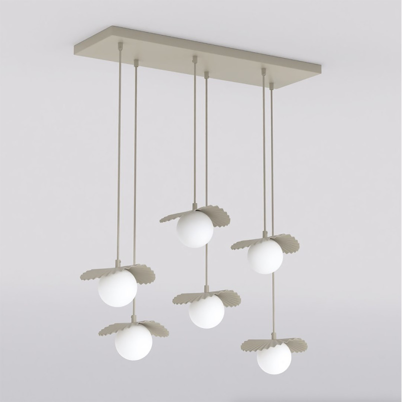 Lampa Flora 6 Mokka Opal Emibig