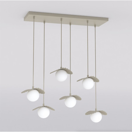 Lampa Flora 6 Mokka Opal Emibig