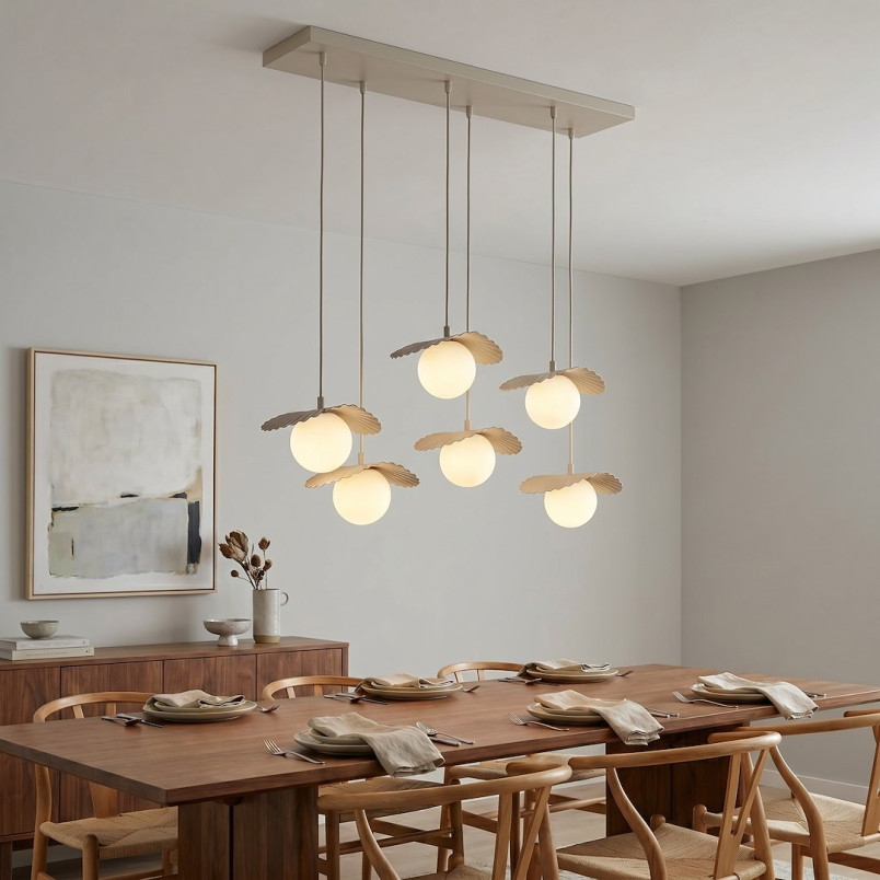 Lampa Flora 6 Mokka Opal Emibig
