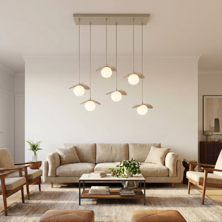 Lampa Flora 6 Mokka Opal Emibig