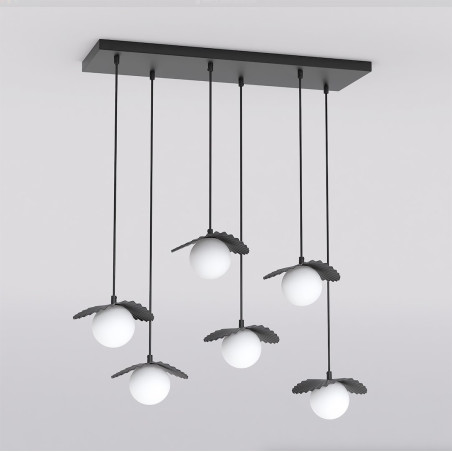 Lampa Flora 6 Black Opal Emibig