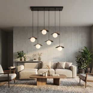 Lampa Flora 6 Black Opal Emibig