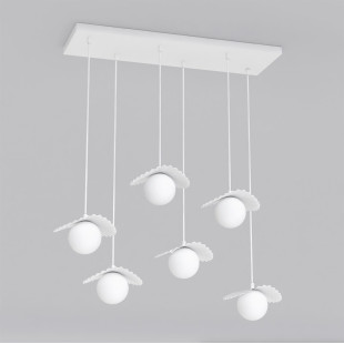 Lampa Flora 6 White Opal Emibig