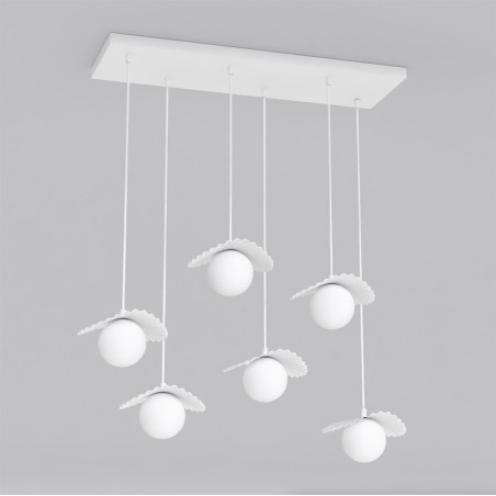 Lampa Flora 6 White Opal Emibig