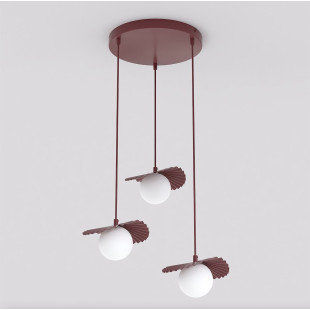 Lampa Flora 3Prem Burgundy Opal Emibig