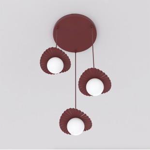 Lampa Flora 3Prem Burgundy Opal Emibig