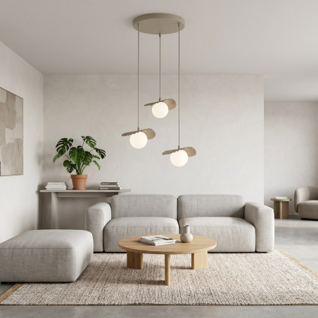 Lampa Flora 3Prem Mokka Opal Emibig