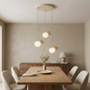 Lampa Flora 3Prem Mokka Opal Emibig