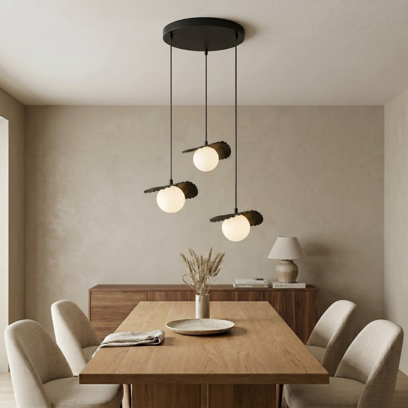 Lampa Flora 3Prem Black Opal Emibig