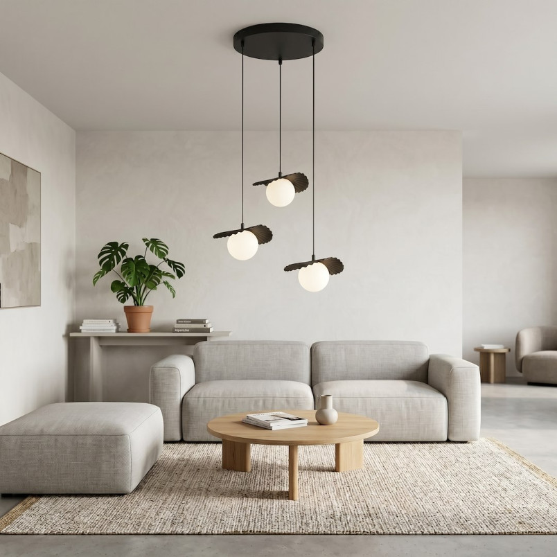 Lampa Flora 3Prem Black Opal Emibig
