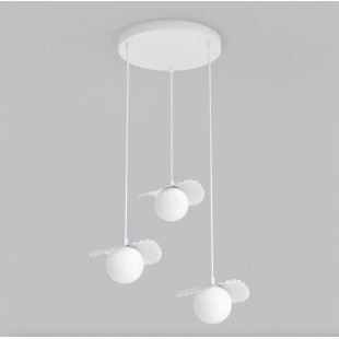 Lampa Flora 3Prem White Opal Emibig
