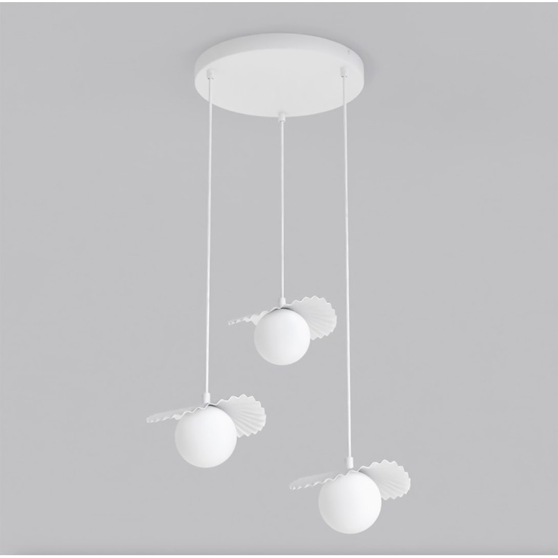 Lampa Flora 3Prem White Opal Emibig