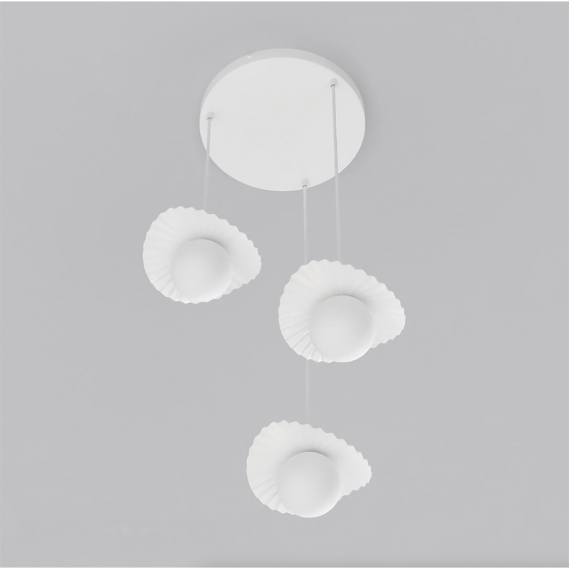 Lampa Flora 3Prem White Opal Emibig
