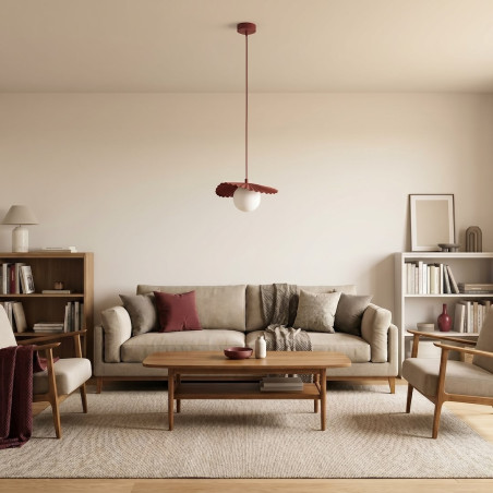 Lampa Flora 1 Burgundy Opal Emibig