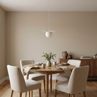 Lampa Flora 1 White Opal Emibig