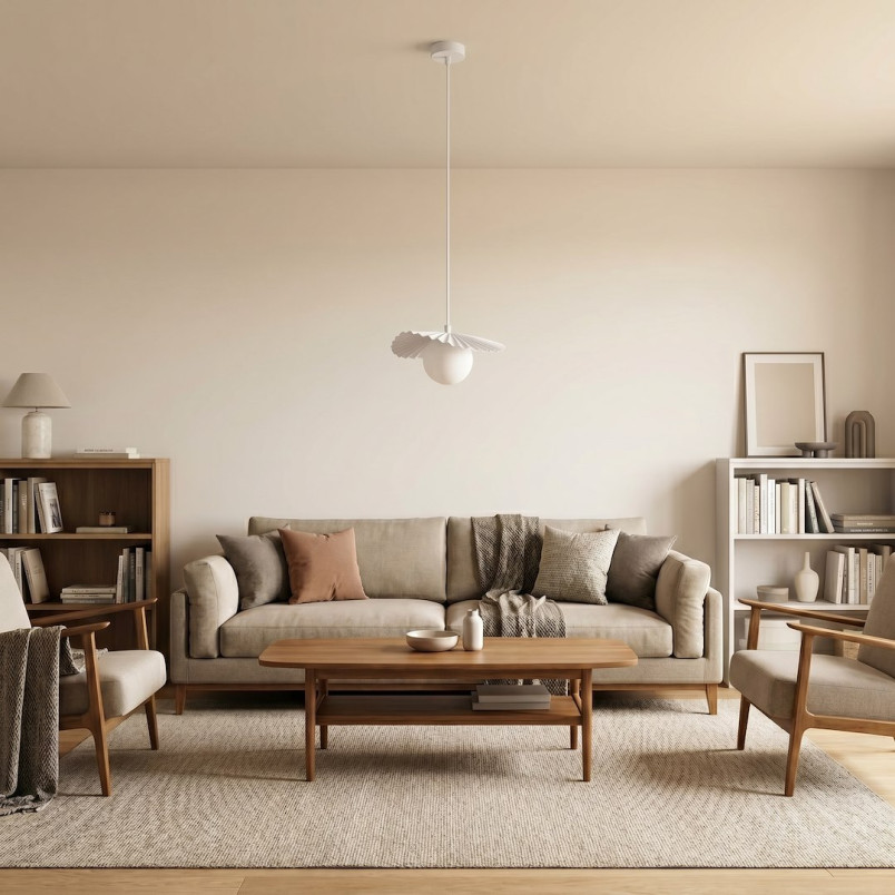 Lampa Flora 1 White Opal Emibig