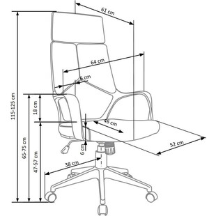 Fotel gabinetowy Voyager Halmar | Niebieski, Ergonomiczny