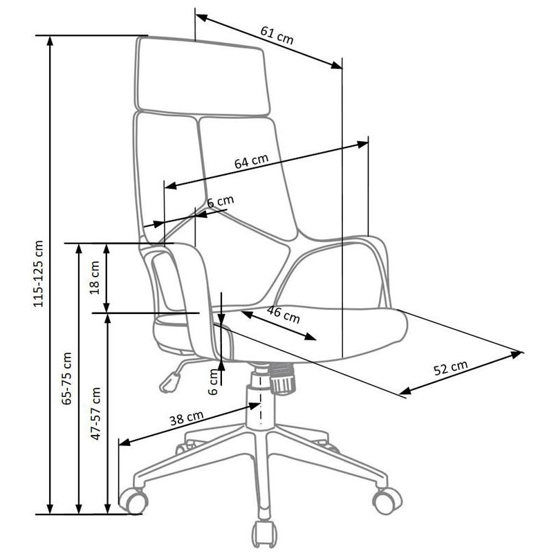 Fotel gabinetowy Voyager Halmar | Niebieski, Ergonomiczny