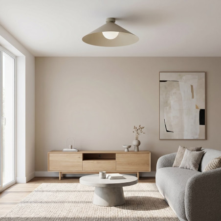 Lampa Mono 1L Plafon Mokka Opal Emibig