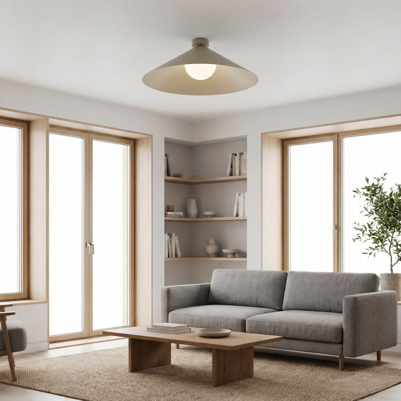 Lampa Mono 1L Plafon Mokka Opal Emibig
