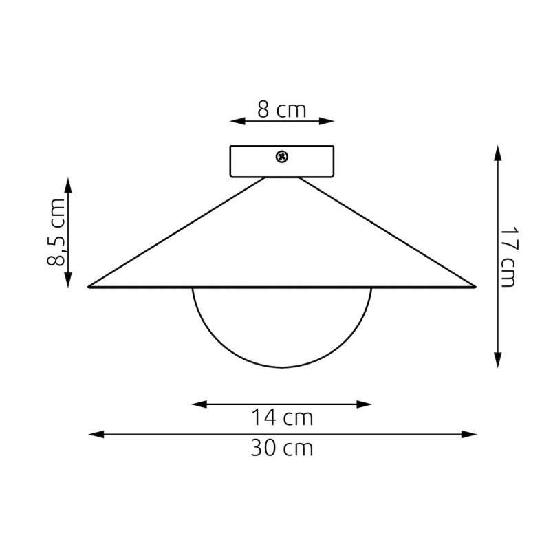 Lampa Mono 1S Plafon Mokka Opal Emibig