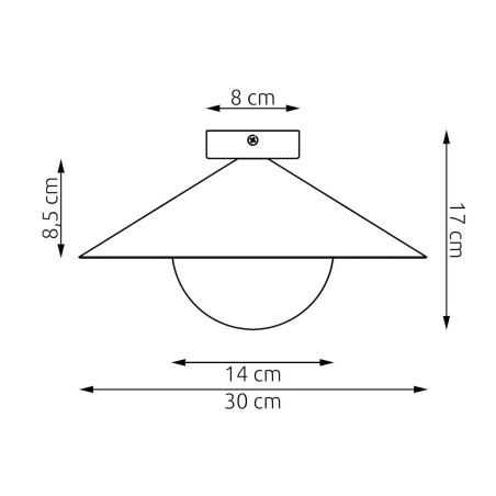 Lampa Mono 1S Plafon Mokka Opal Emibig