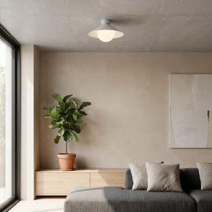 Lampa Mono 1S Plafon White Opal Emibig