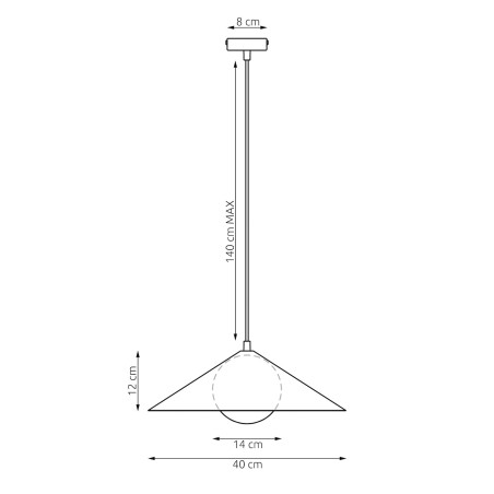 Lampa Mono 1M Burgundy Opal Emibig